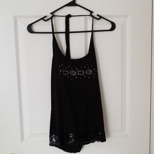 Bebe Sparkly Halter Top
